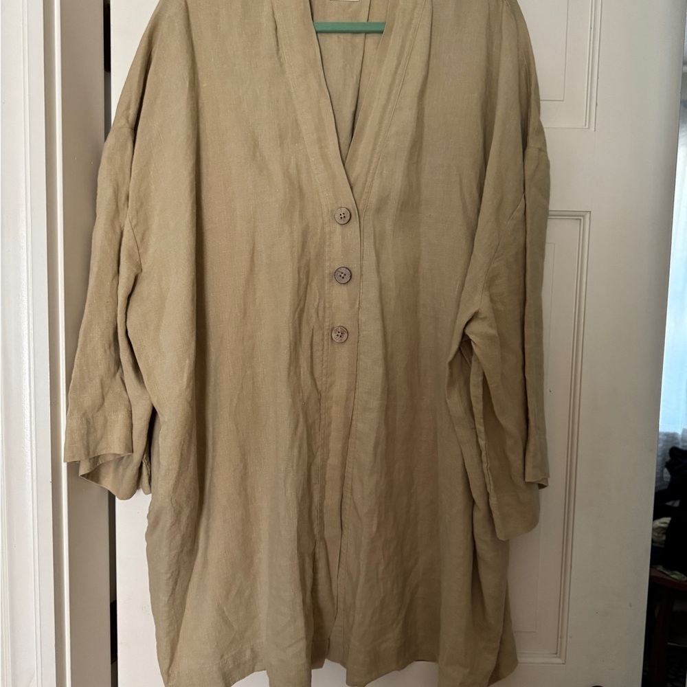 Dazed but amazed linen paint jacket new!